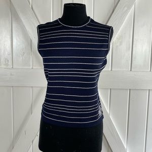 Dark blue St. John shirt and jacket size small